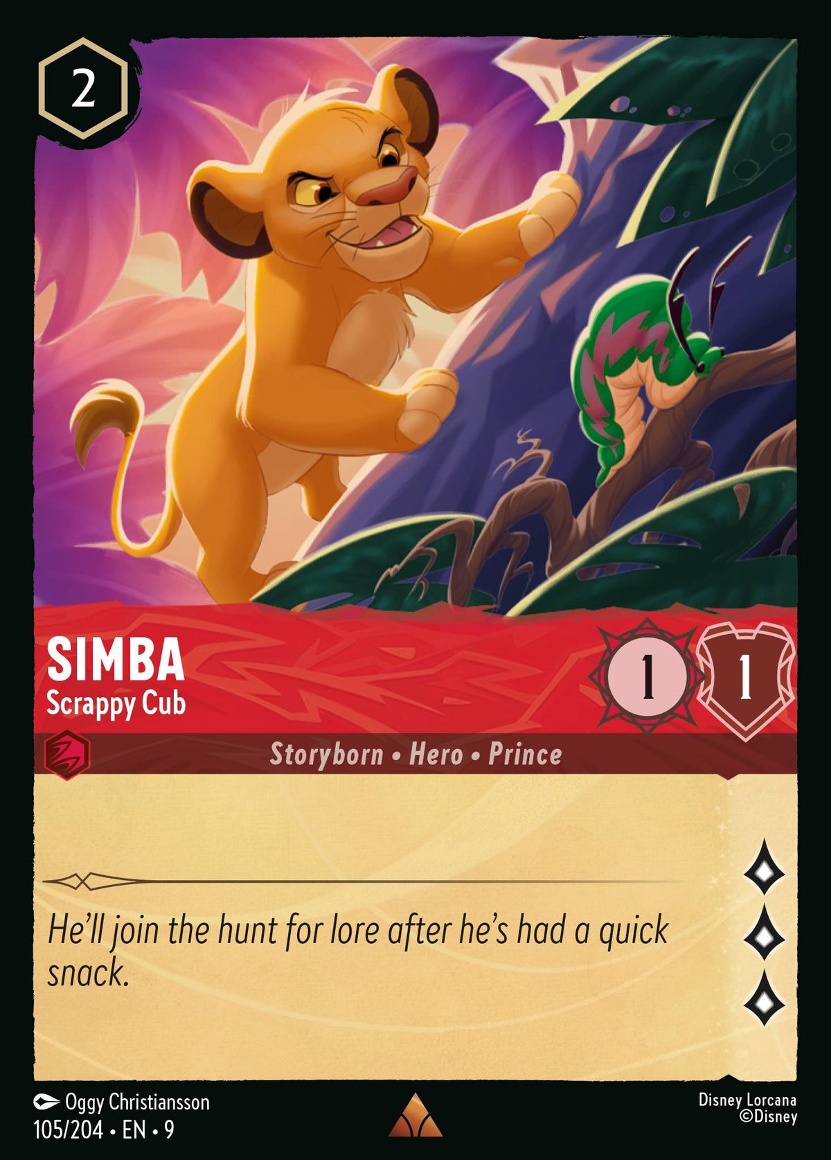 Simba - Scrappy Cub | Fabled | 105/204 | Cold Foil
