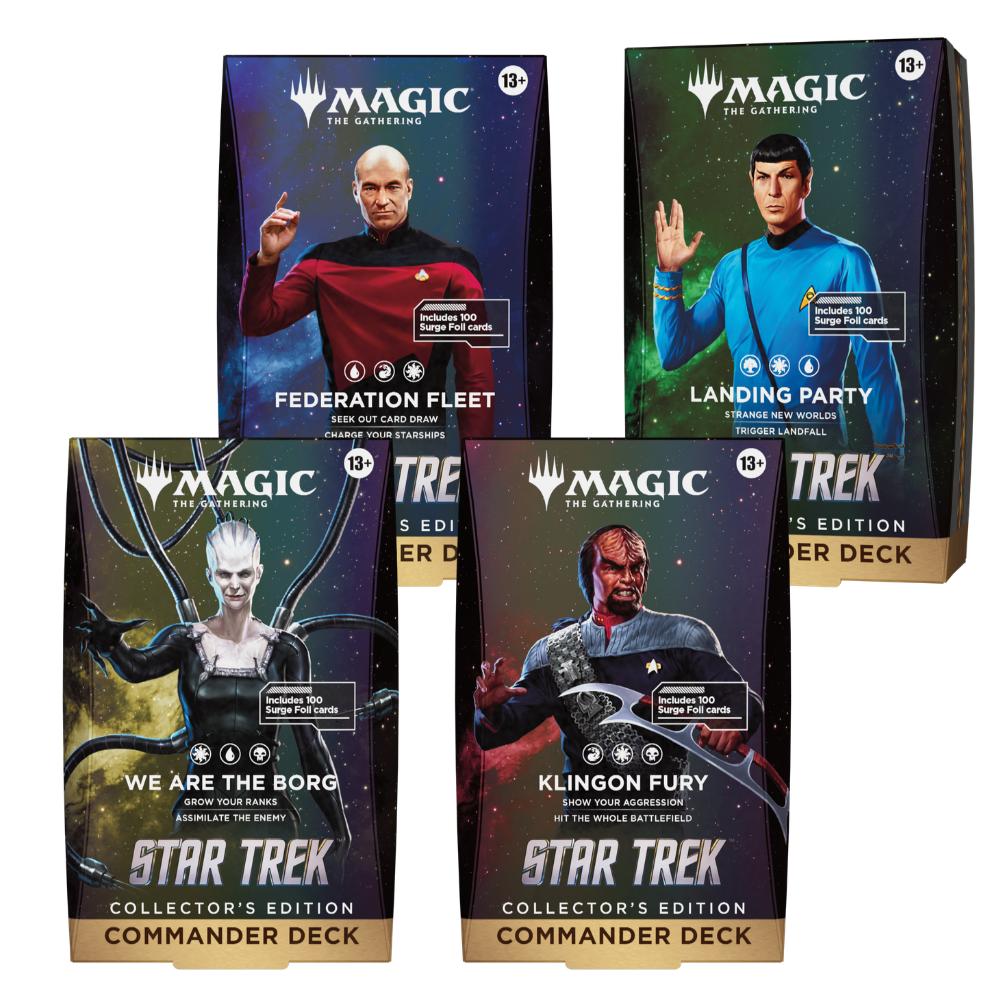 SET DE 4 COLLECTOR EDITION COMMANDER DECK STAR TREK