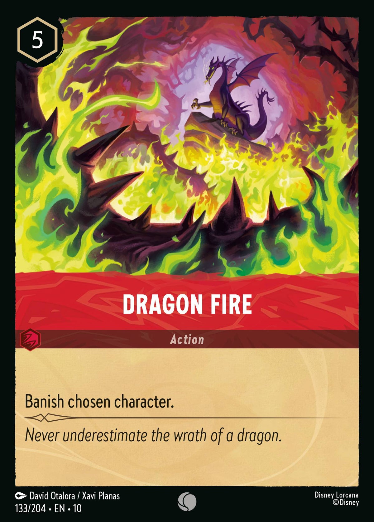 Dragon Fire | Whispers in the Well | 133/204 | Cold Foil