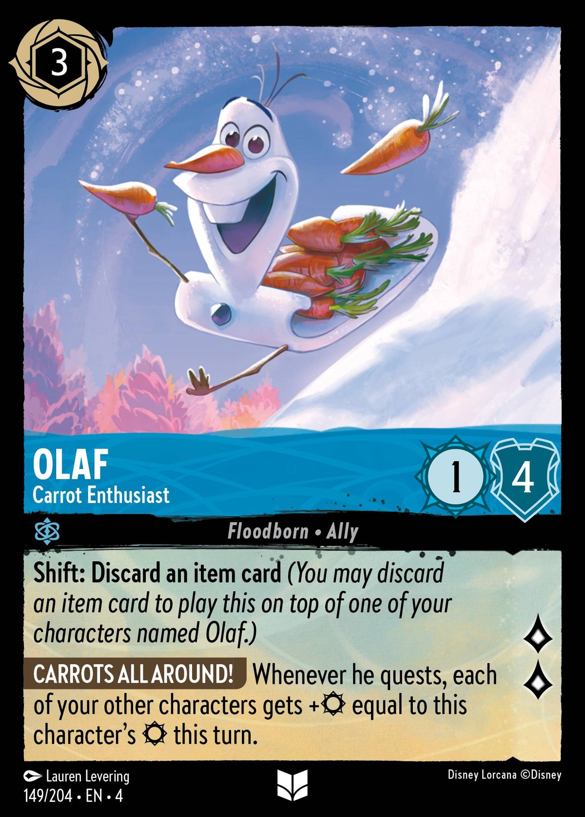 Olaf - Carrot Enthusiast | Ursula's Return | 149/204 | Normal