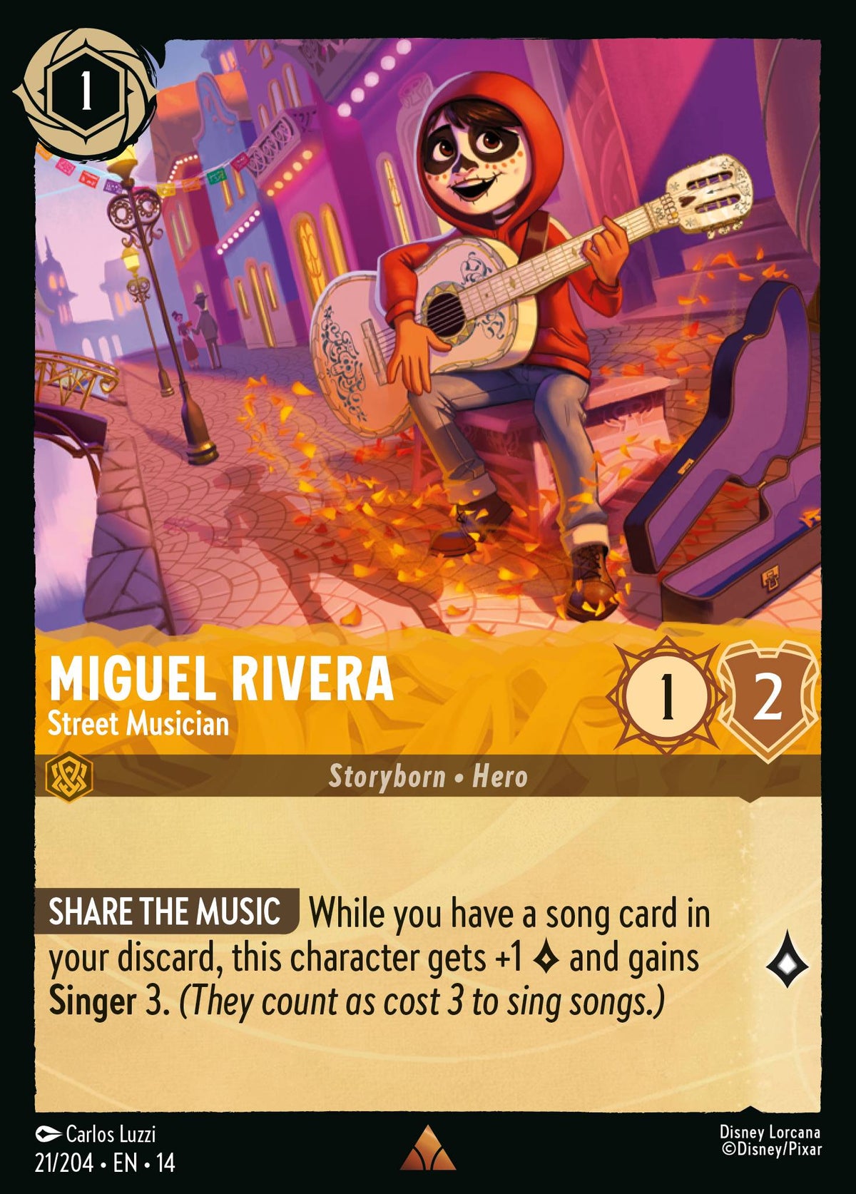 Miguel Rivera - Street Musician | Hyperia City | 21/204 | Normal