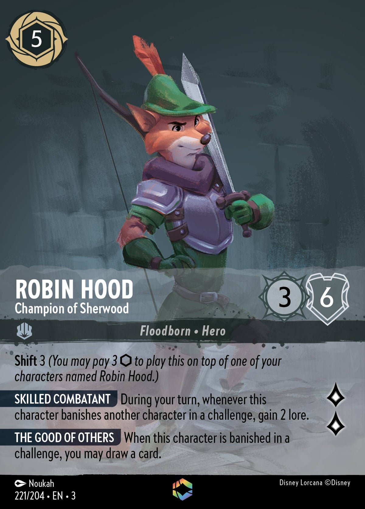 Robin Hood - Champion of Sherwood | Into the Inklands | 221/204 | Holofoil