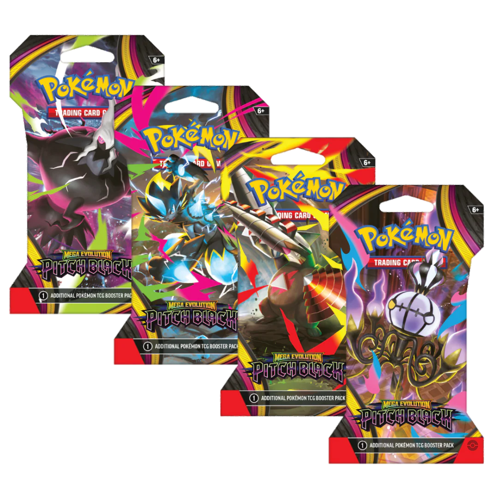 SLEEVED BOOSTER PITCH BLACK (4 PIEZAS)