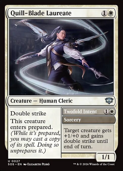 Quill-Blade Laureate // Twofold Intent - Secrets of Strixhaven #27