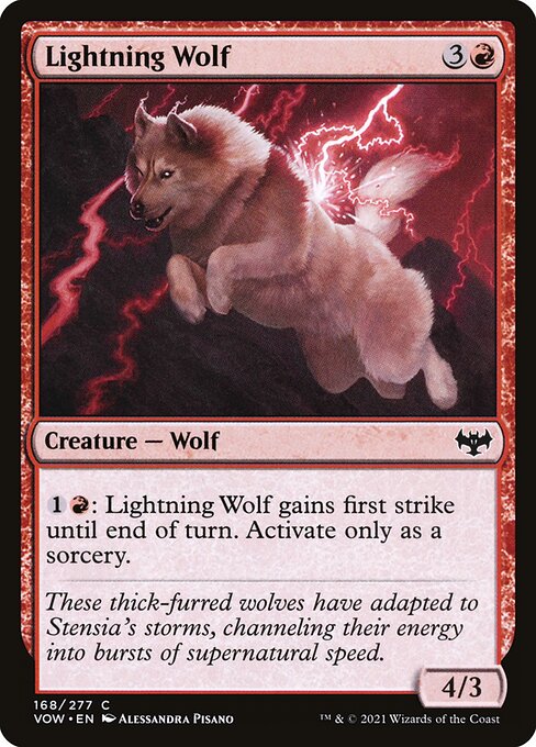 Lightning Wolf - Innistrad: Crimson Vow #168
