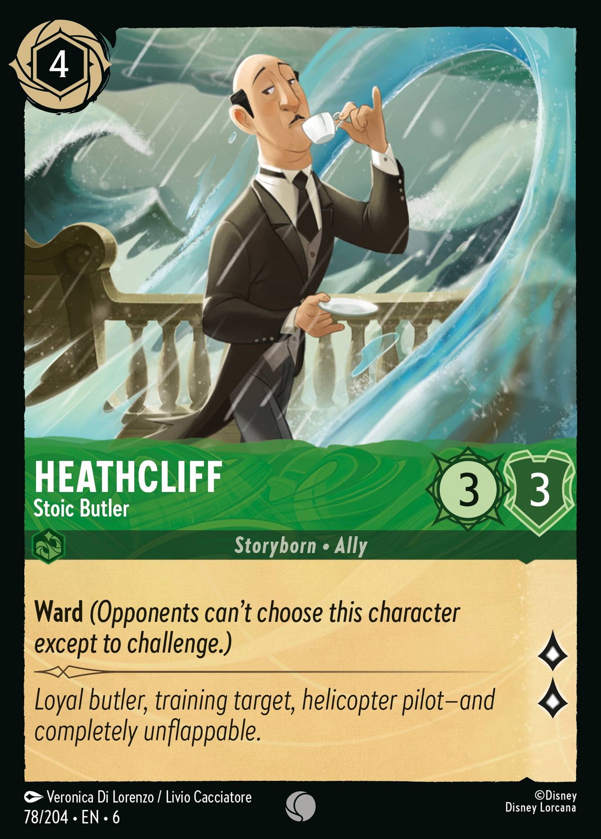 Heathcliff - Stoic Butler | Azurite Sea | 78/204 | Normal