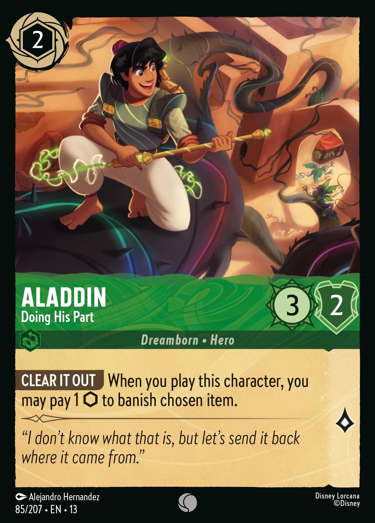 Aladdin - Doing His Part | Attack of the Vine! | 85/207 | Cold Foil