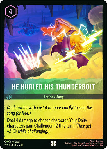 HE HURLED HIS THUNDERBOLT (FOIL)