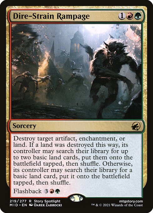 Dire-Strain Rampage - Innistrad: Midnight Hunt #219