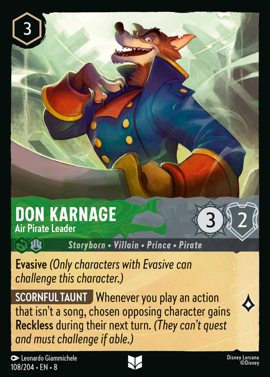 Don Karnage - Air Pirate Leader | Reign of Jafar | 108/204 | Normal