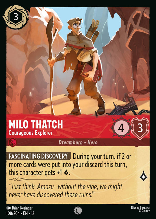 Milo Thatch - Courageous Explorer | Wilds Unknown | 108/204 | Normal