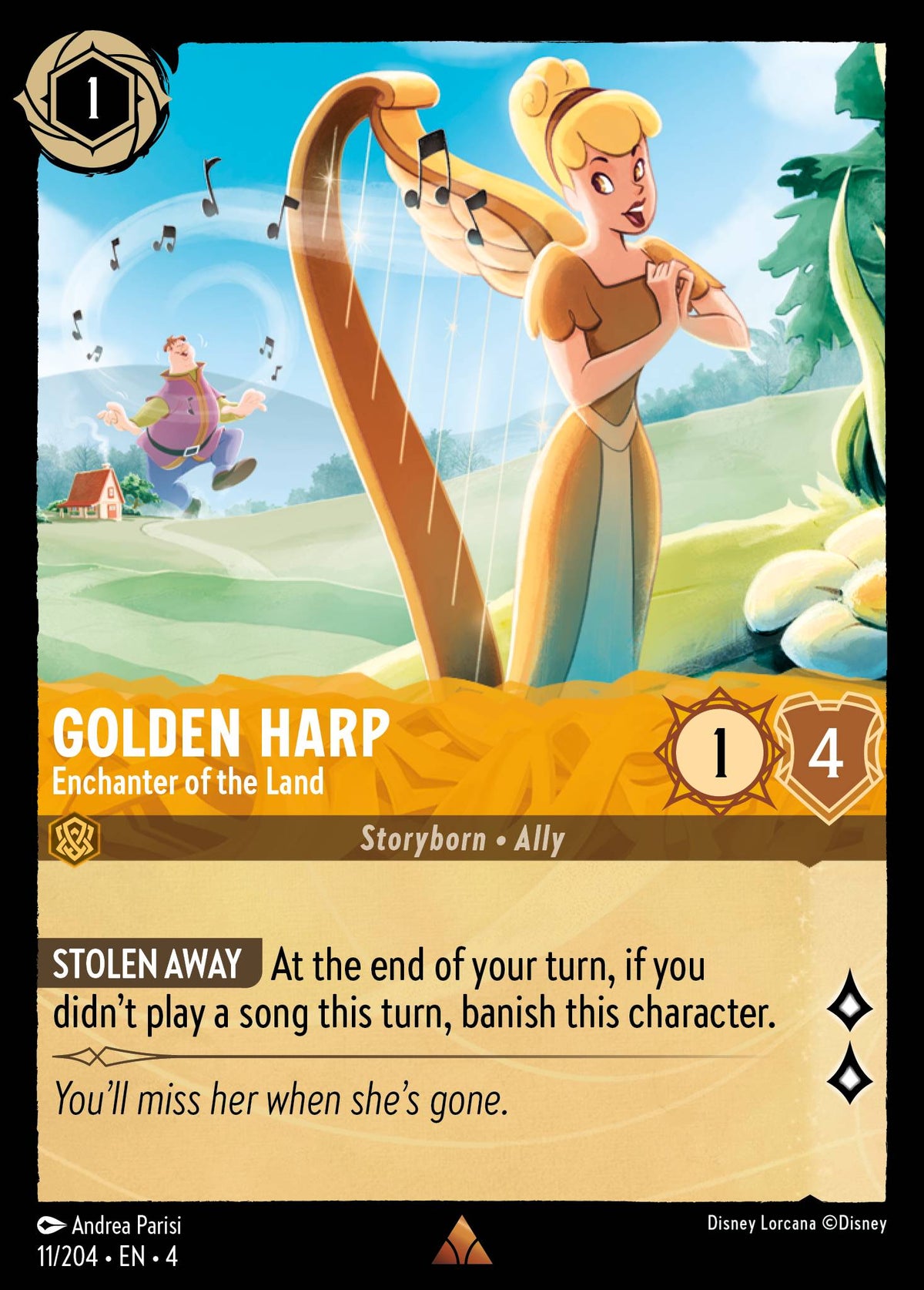 Golden Harp - Enchanter of the Land | Ursula's Return | 11/204 | Normal
