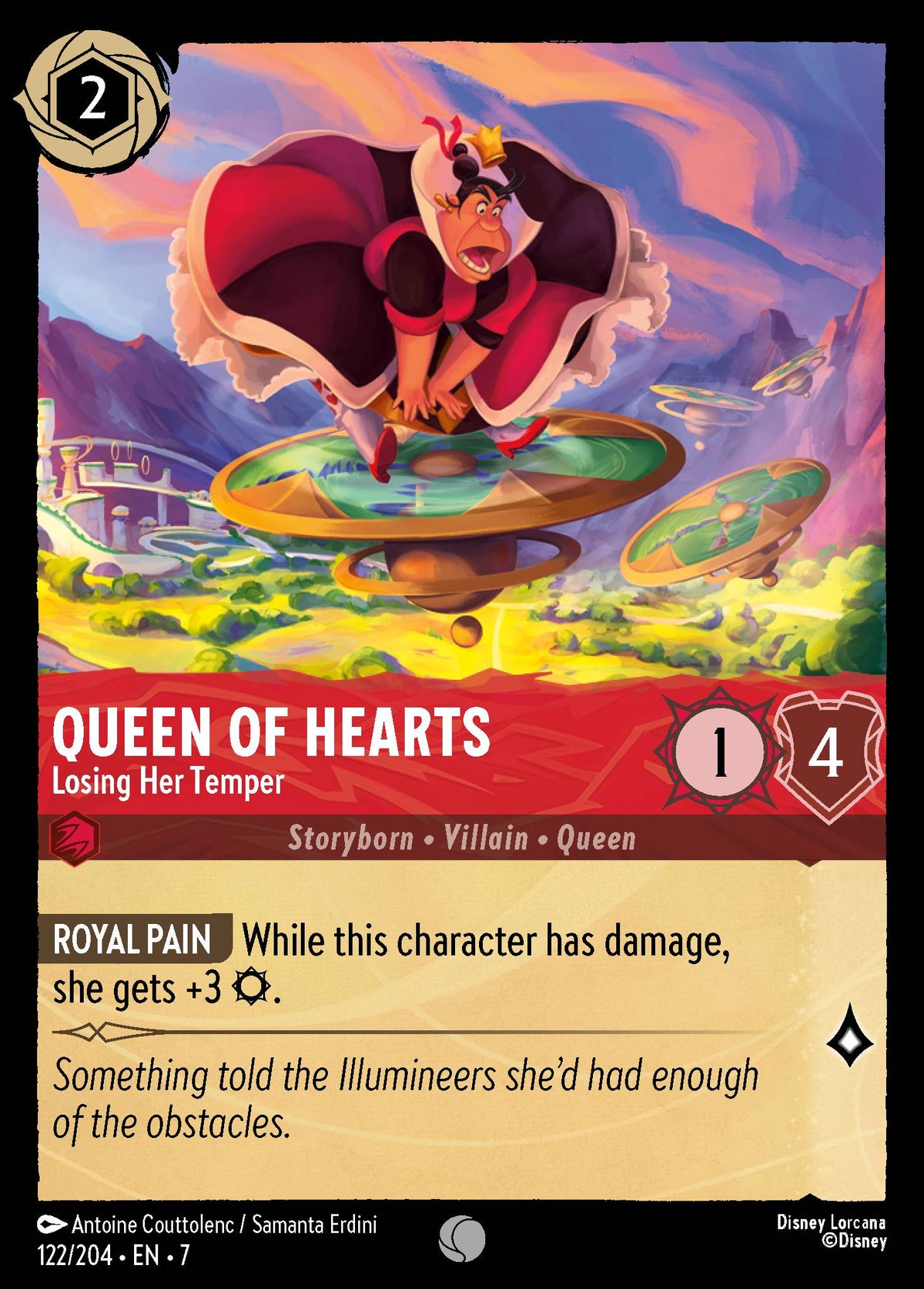 Queen of Hearts - Losing Her Temper | Archazia's Island | 122/204 | Cold Foil