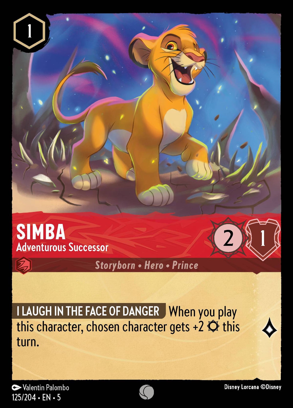 Simba - Adventurous Successor | Shimmering Skies | 125/204 | Normal