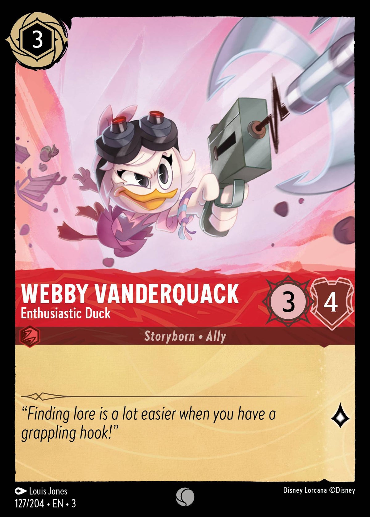 Webby Vanderquack - Enthusiastic Duck | Into the Inklands | 127/204 | Normal