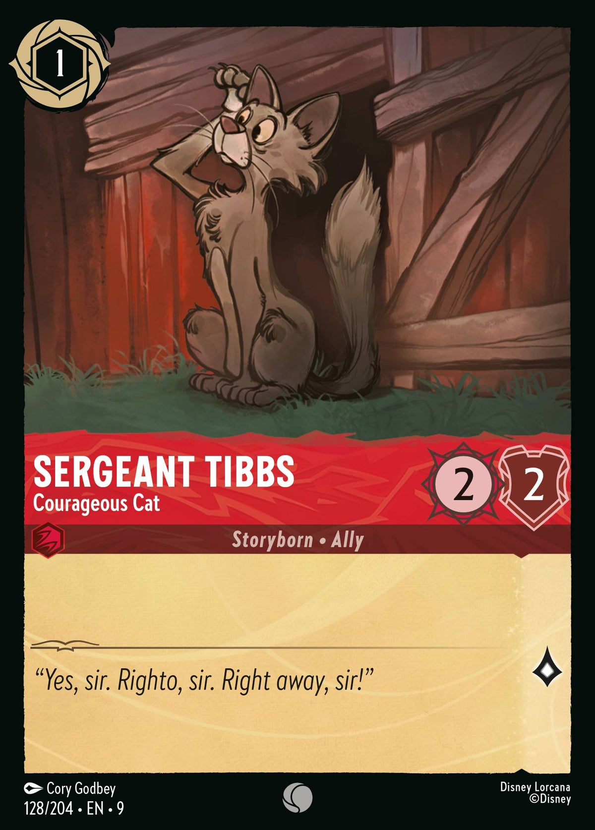 Sergeant Tibbs - Courageous Cat | Fabled | 128/204 | Normal