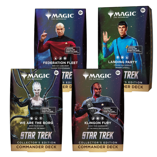 SET DE 4 COLLECTOR EDITION COMMANDER DECK STAR TREK