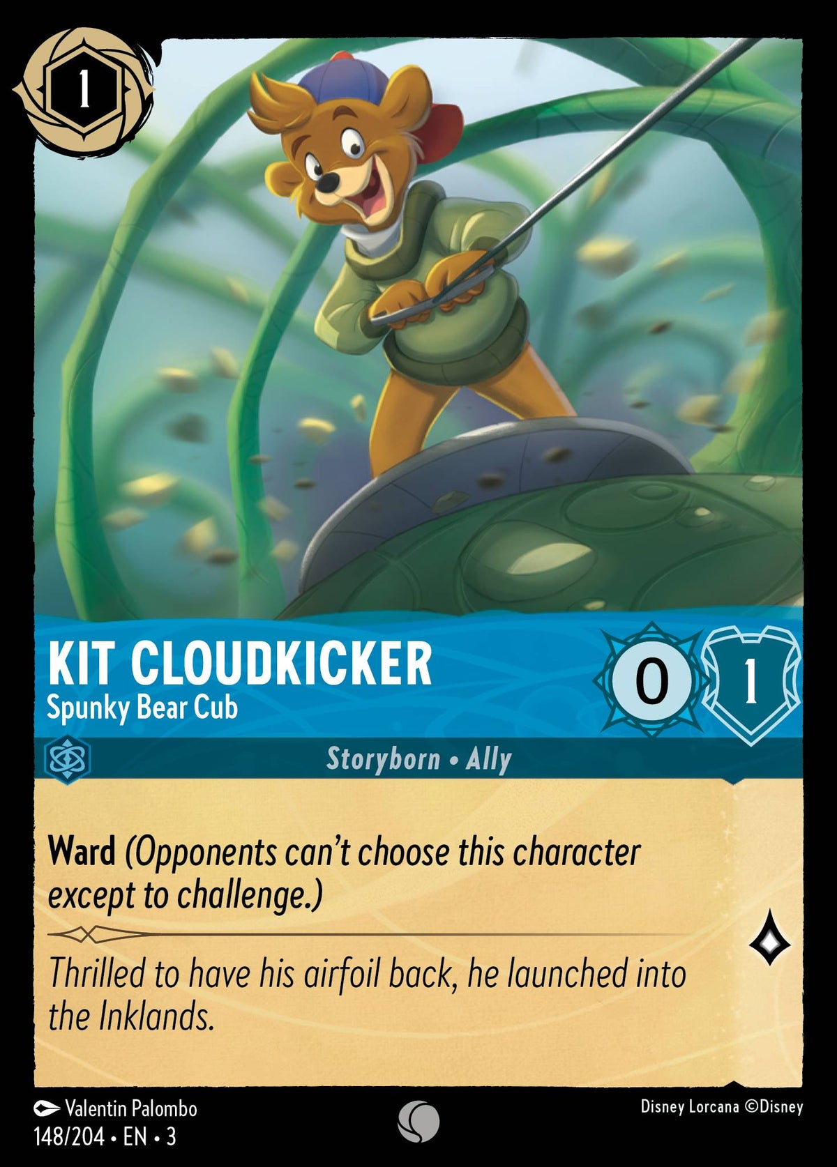 Kit Cloudkicker - Spunky Bear Cub | Into the Inklands | 148/204 | Normal