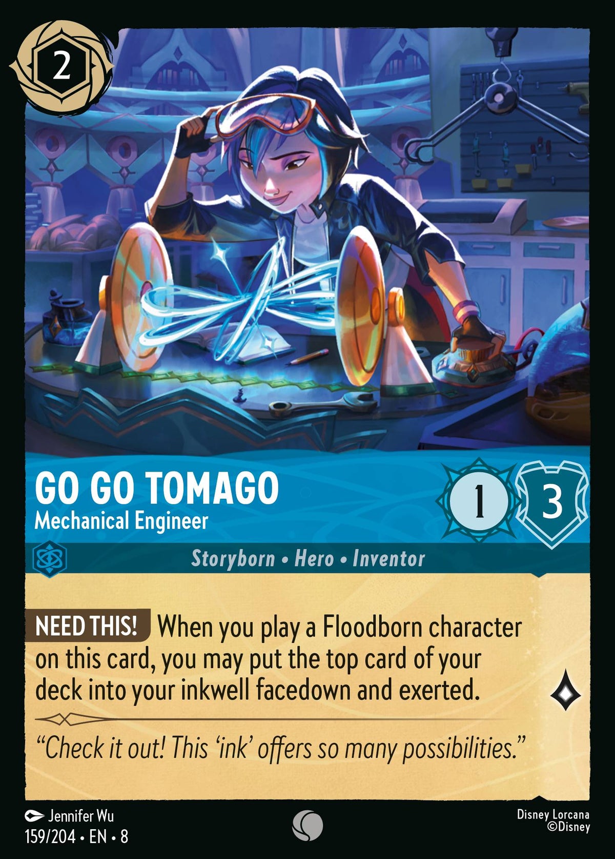Go Go Tomago - Mechanical Engineer | Reign of Jafar | 159/204 | Normal