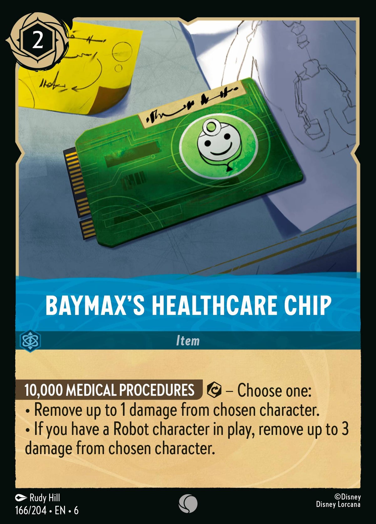 Baymax's Healthcare Chip | Azurite Sea | 166/204 | Normal