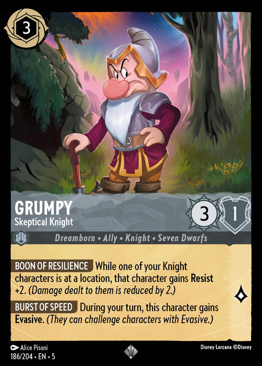 Grumpy - Skeptical Knight | Shimmering Skies | 186/204 | Normal