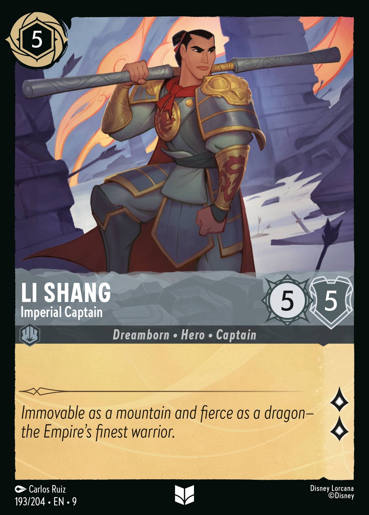 Li Shang - Imperial Captain | Fabled | 193/204 | Normal