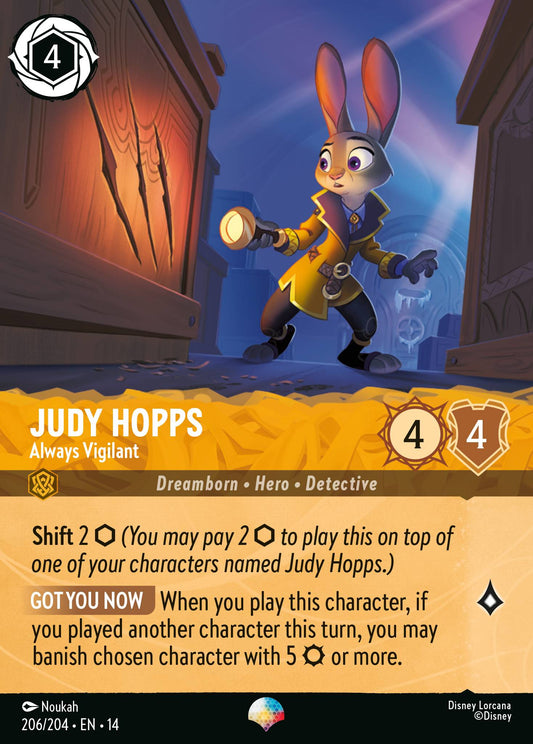 Judy Hopps - Always Vigilant (Epic) | Hyperia City | 206/204 | Holofoil