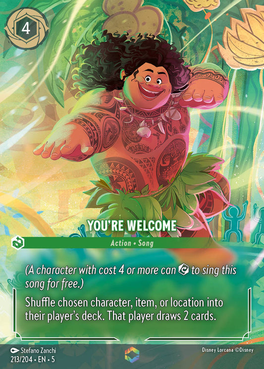 You're Welcome (Enchanted) | Shimmering Skies | 213/204 | Holofoil