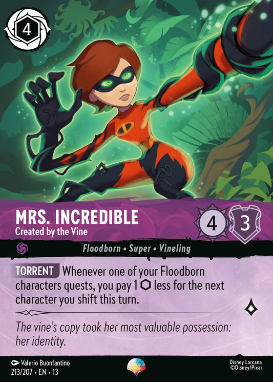 Mrs. Incredible - Created by the Vine | Attack of the Vine! | 213/207 | Holofoil