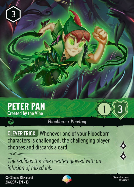 Peter Pan - Created by the Vine | Attack of the Vine! | 216/207 | Holofoil