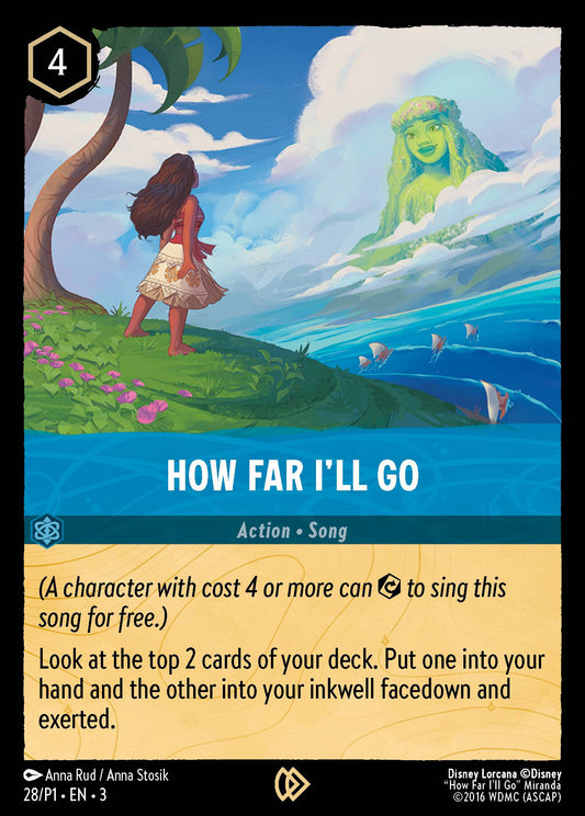 How Far I'll Go | Disney Lorcana Promo Cards | 28 | Cold Foil
