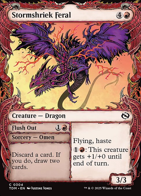 Stormshriek Feral // Flush Out - Tarkir: Dragonstorm #304