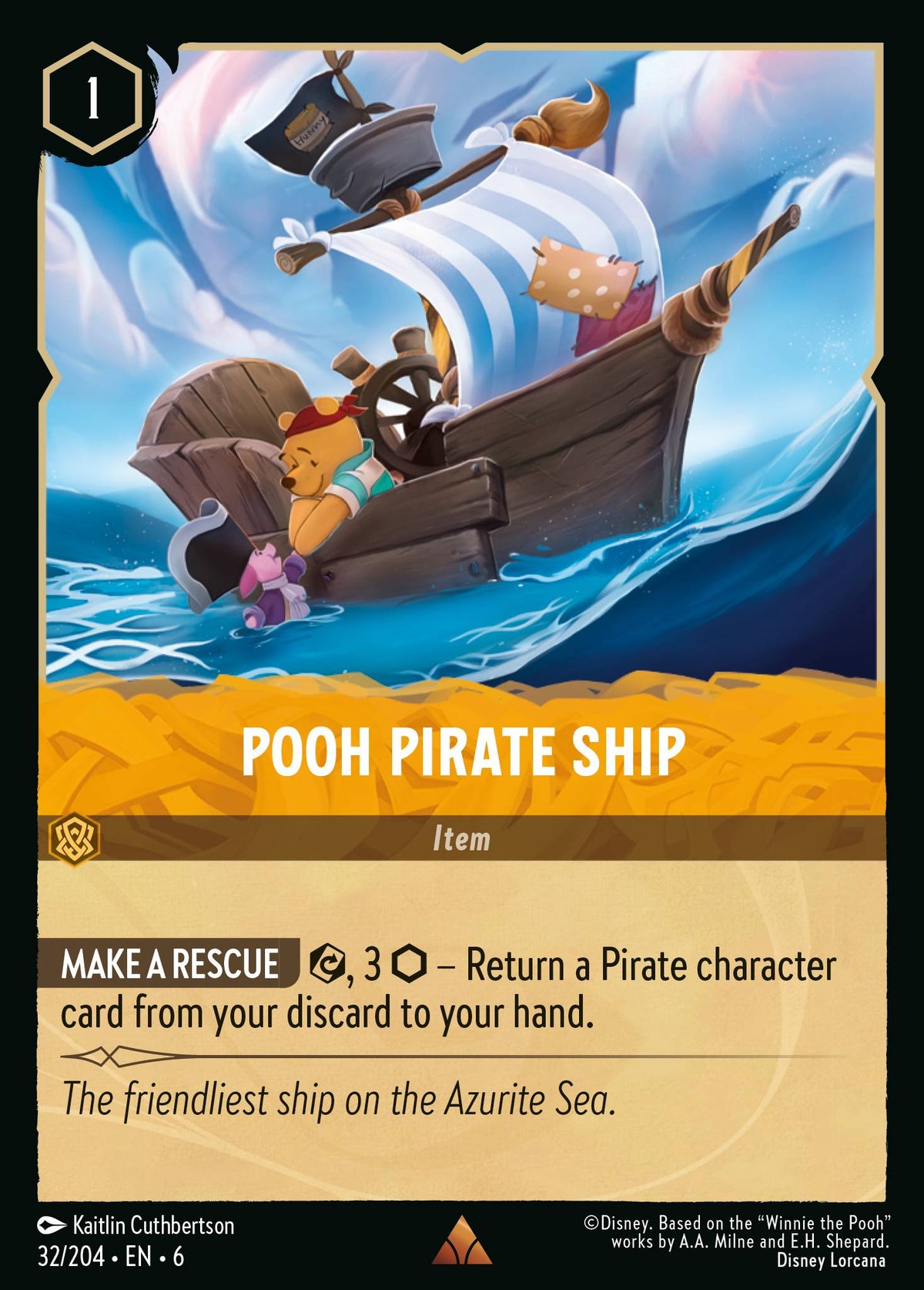 Pooh Pirate Ship | Azurite Sea | 32/204 | Normal