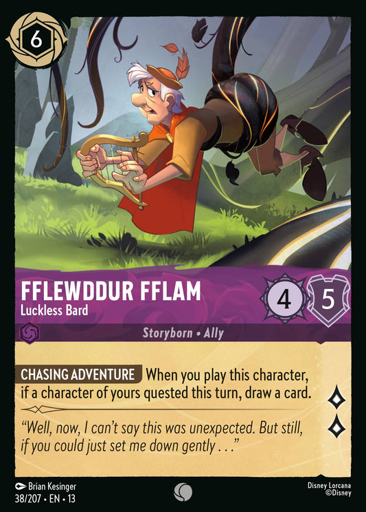 Fflewddur Fflam - Luckless Bard | Attack of the Vine! | 38/207 | Cold Foil