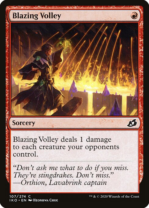 Blazing Volley - Ikoria: Lair of Behemoths #107