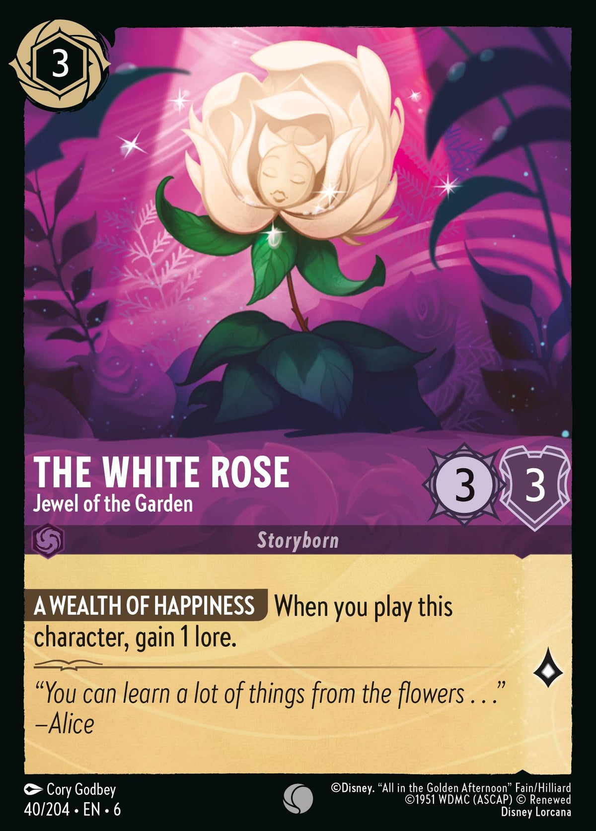 The White Rose - Jewel of the Garden | Azurite Sea | 40/204 | Normal