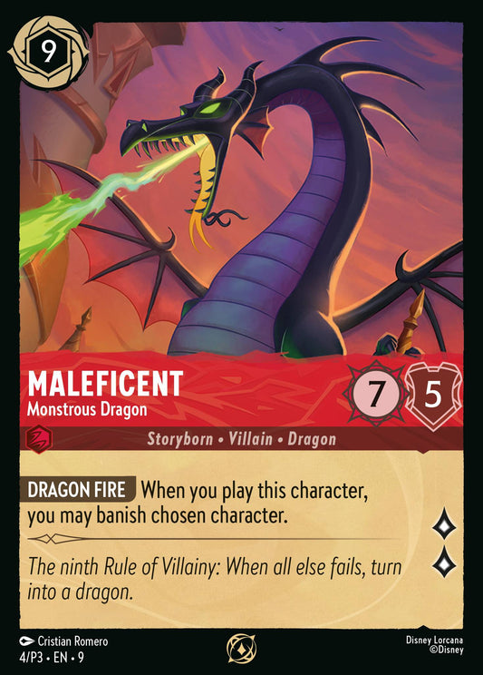Maleficent - Monstrous Dragon | Disney Lorcana Promo Cards | 4 | Normal