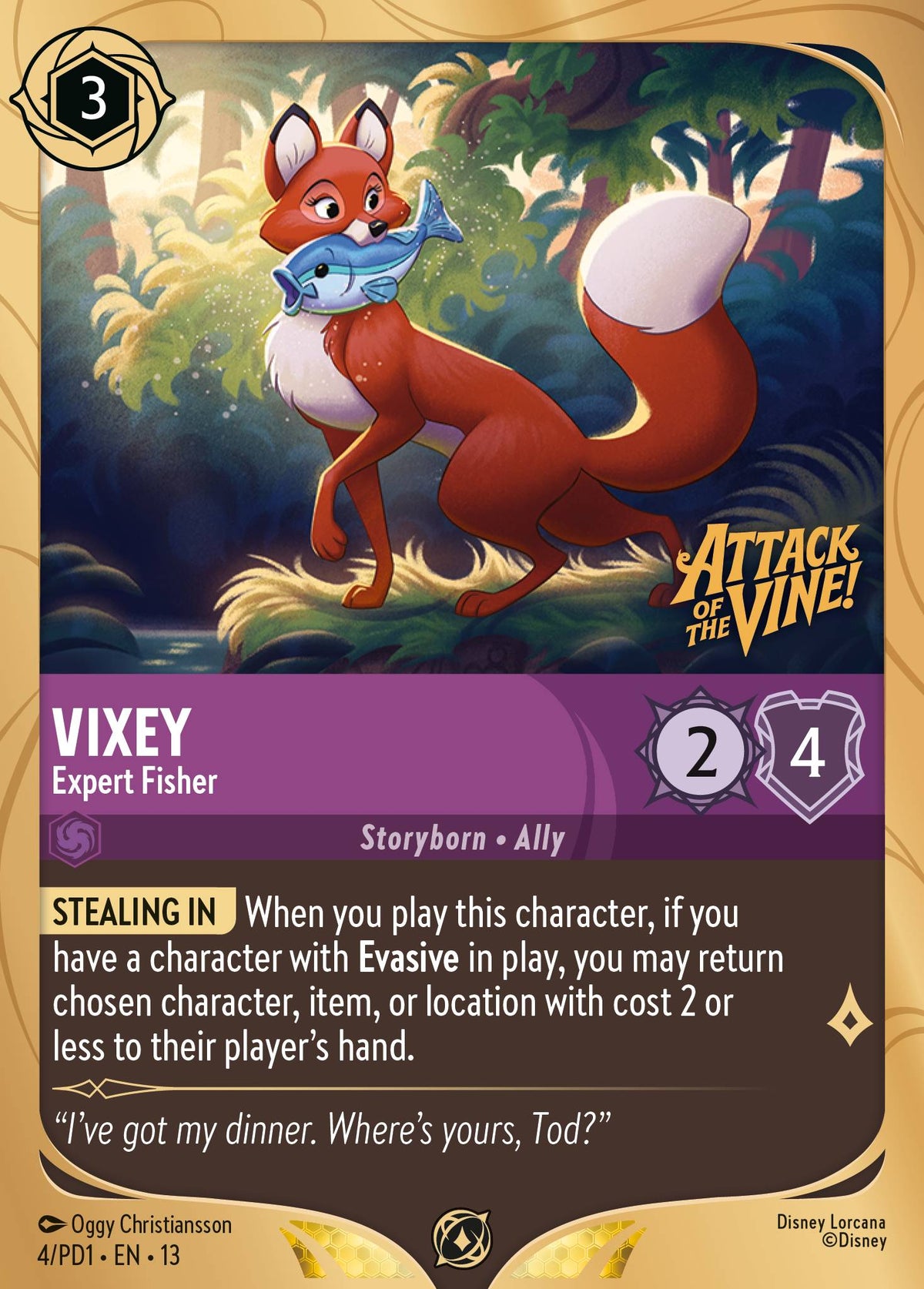 Vixey - Expert Fisher | Disney Lorcana Promo Cards | 4 | Holofoil