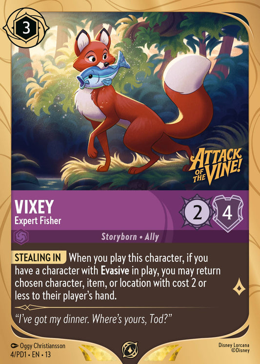 Vixey - Expert Fisher | Disney Lorcana Promo Cards | 4 | Holofoil
