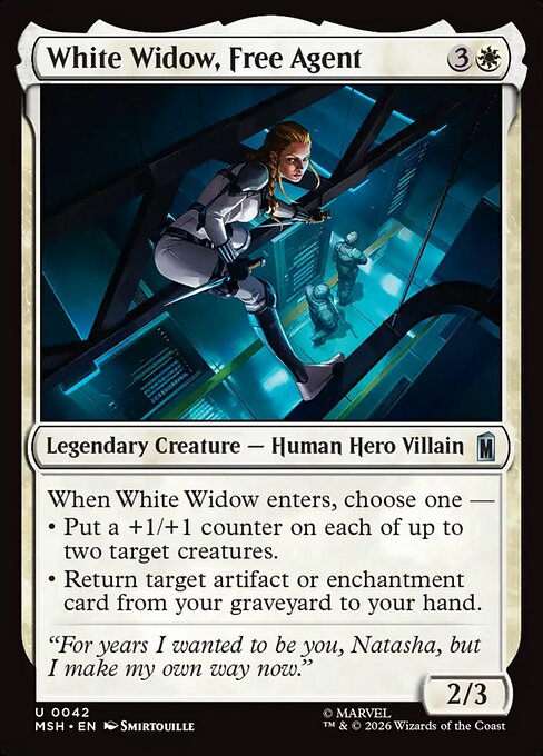 White Widow, Free Agent - Marvel Super Heroes #42
