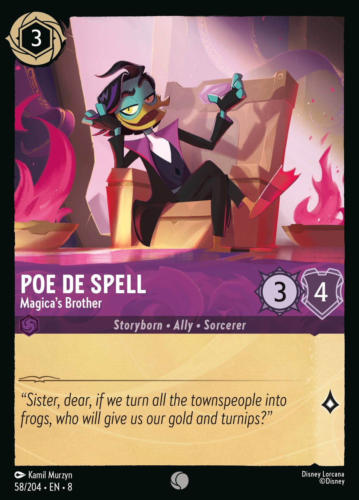 Poe De Spell - Magica's Brother | Reign of Jafar | 58/204 | Normal