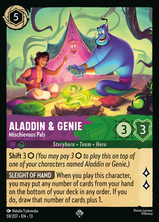 Aladdin & Genie - Mischievous Pals | Attack of the Vine! | 59/207 | Cold Foil
