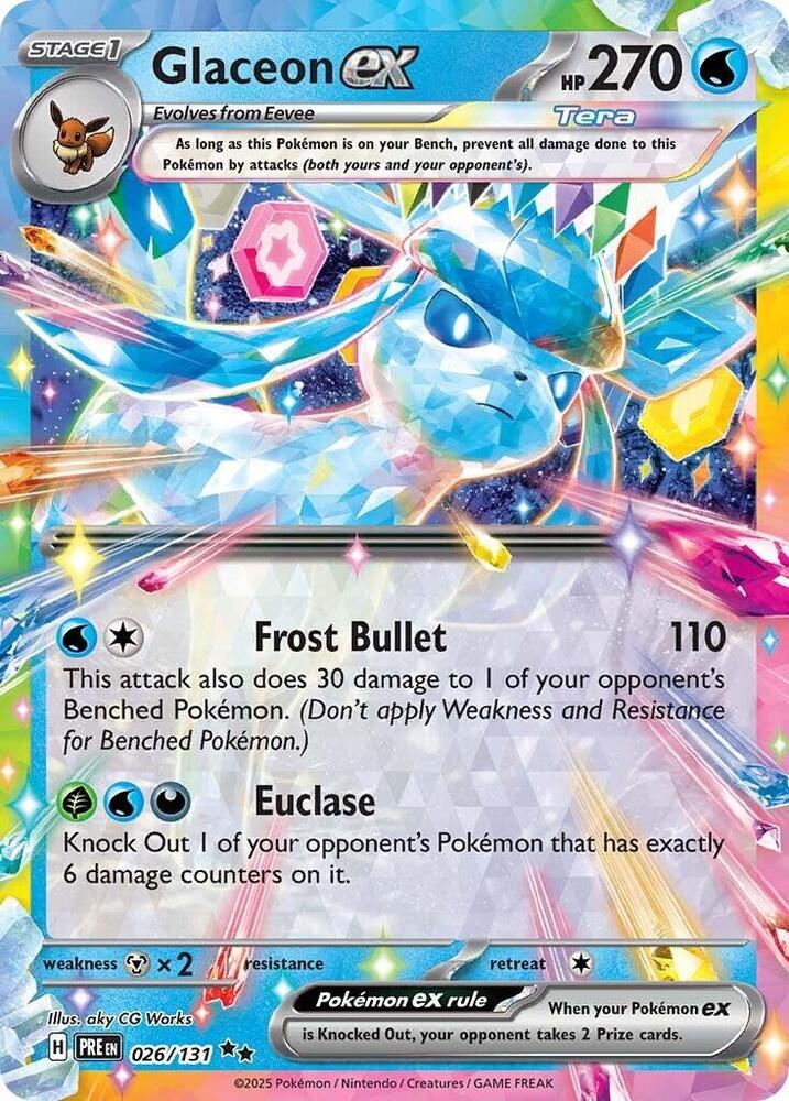 GLACEON EX (PRISMATIC EVOLUTION STICKER)