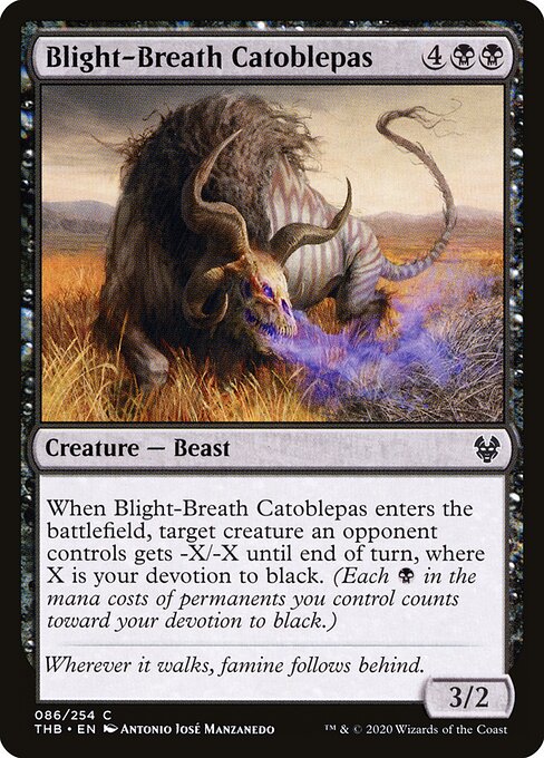 Blight-Breath Catoblepas - Theros Beyond Death #86