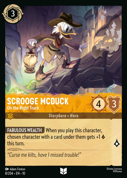 Scrooge McDuck - On the Right Track | Whispers in the Well | 8/204 | Cold Foil