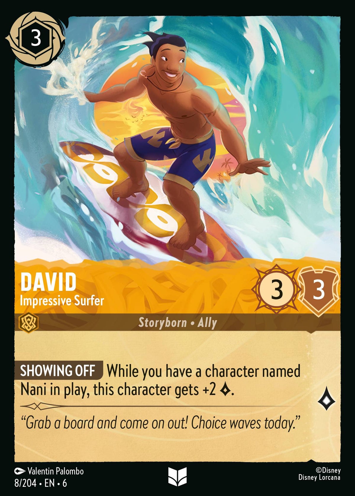 David - Impressive Surfer | Azurite Sea | 8/204 | Normal