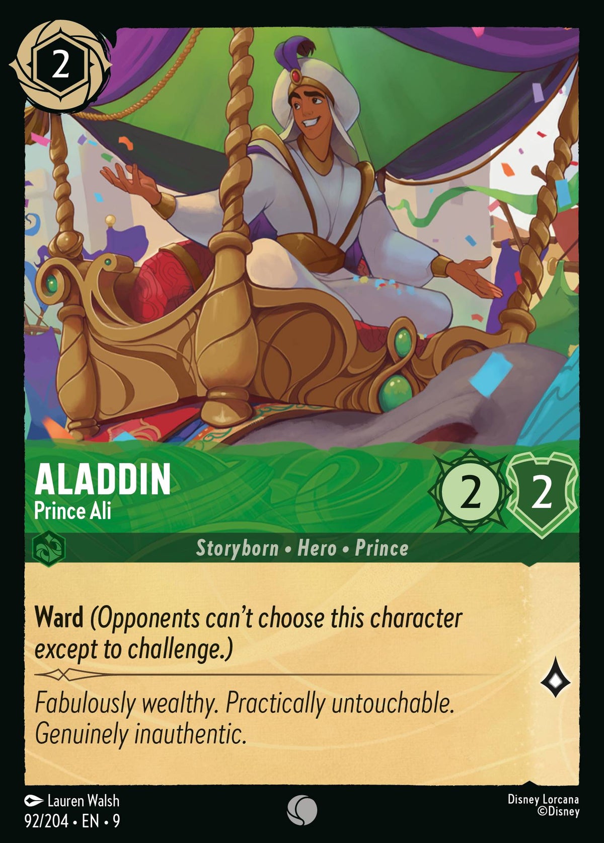 Aladdin - Prince Ali | Fabled | 92/204 | Cold Foil