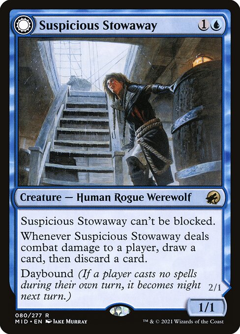 Suspicious Stowaway // Seafaring Werewolf - Innistrad: Midnight Hunt #80