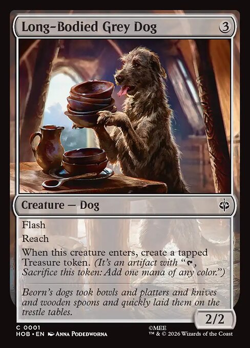 Long-Bodied Grey Dog - The Hobbit #1