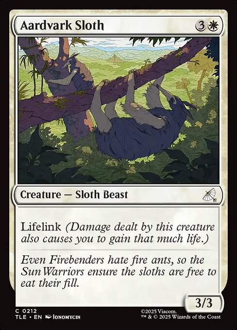 Aardvark Sloth - Avatar: The Last Airbender Eternal #212